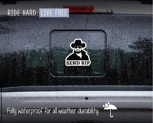 Vista 6 de IMPERIAL VIBES – Send RIP Sticker – Adhesivo de vinilo para coche, camión y furgoneta – Uso en interiores y exteriores para portátil – Calcomanía