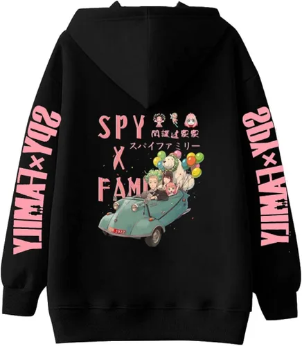 Vista 3 de Gnoved Sudadera con capucha de anime SPY × FAMILY de Anya chaqueta de manga larga estampada en 3D