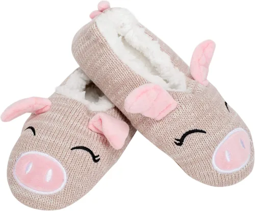 Vista 13 de Elanze Designs Pantuflas suaves antideslizantes con forro de felpa para interior para mujer Negro
