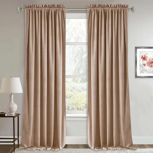 Vista 30 de RYB HOME Cortinas opacas de terciopelo para dormitorio, aislamiento térmico, privacidad, luz solar, bloqueo de calor, cortinas lujosas con bolsillo