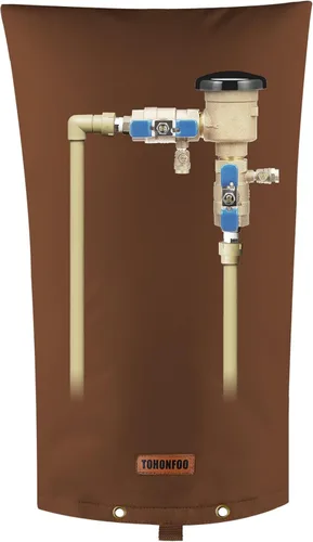 Vista 14 de Cubierta aislante de tubería para prevención de reflujo (5°F) – Bolsa aislada para válvula de aspersor de riego – Cubierta de bomba de pozo de agua