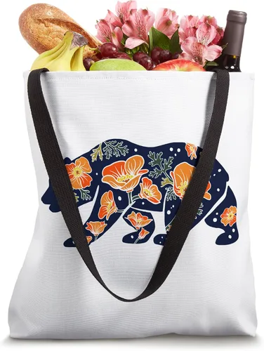 Vista 4 de Bolsa de mano California Bear and Poppy