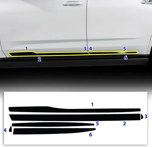 Vista 7 de BOGAR TECH DESIGNS Cubierta de Reemplazo para Eliminar Cromo Compatible con Cadillac Escalade (Negro Brillante, Lados Inferiores (2021+))