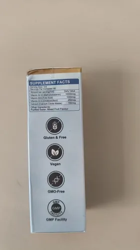 Vista 8 de Gotas líquidas de vitamina B12 sublinguales de 10,000 mcg, fórmula única con D3, B9 (ácido fólico), calcio, energía de apoyo, corazón, estado