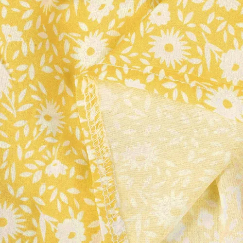 Vista 5 de NaRHbrg Vestidos casuales de verano para mujer, con mangas de pétalos, lindo vestido tipo túnica plisado, con vuelo, babydoll para jóvenes