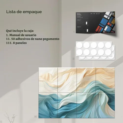 Vista 6 de JaneTech 8 paquetes de paneles acústicos para pared de 48x32 pulgadas Paneles acústicos artísticos decorativos para amortiguación de sonido