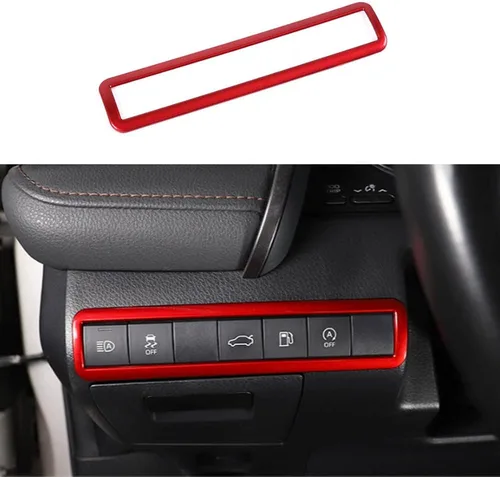 Vista 15 de Panel de control de la manija de cambio, 1 unidad, decoración interior del automóvil, accesorios para interiores de automóviles, accesorios para Rojo