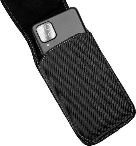 Vista 3 de Funda de nailon para teléfono celular para Samsung Galaxy S10e S20 S21 S22 S23 S24 S25 iPhone SE (2020/2022) 12/13/14/15/16/ Pro - Funda vertical