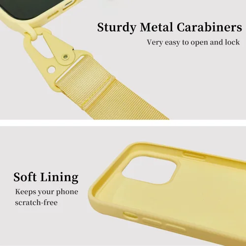 Vista 159 de Funda compatible con iPhone 8 Plus, iPhone 7 Plus/6 Plus/6S Plus con cordón, funda cruzada para iPhone con correa ajustable de silicona para iPhone