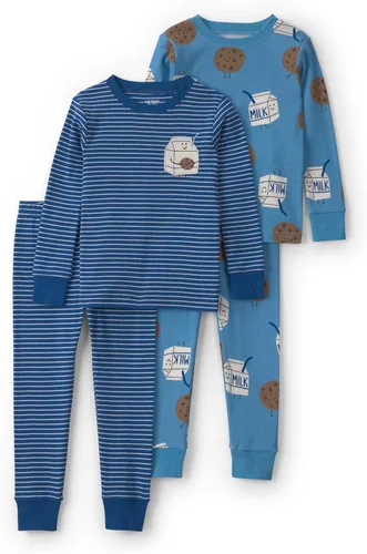 Vista 25 de Carter's Conjunto de pijama de algodón ajustado de 4 piezas para niños Perro rayado