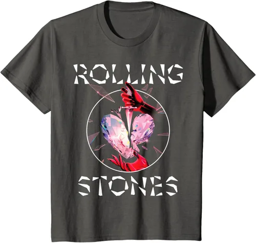 Vista 18 de Camiseta oficial de The Rolling Stones HD Prism Heart, Negro