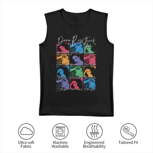 Vista 4 de ISHWARA Camisetas sin mangas para hombre, chaleco de playa con estampado de gimnasio casual