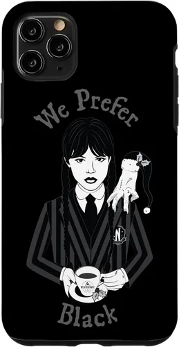 Vista 13 de iPhone 16 Wednesday We Prefer Black - Funda navideña