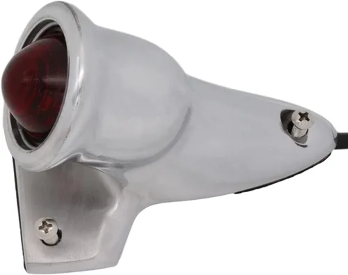 Vista 9 de FATECIM Luz trasera vintage Sparto para motocicleta, luz de freno y parada universal para Harley, Chopper, Bobber FTC-3028-Cromo