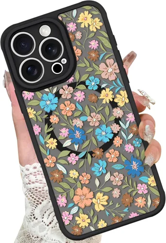 Vista 63 de KANGHAR - Funda para iPhone 11 [Compatible con Magsafe] Patrón estampado de leopardo Lindo guepardo Funda protectora magnética para niñas, mujeres