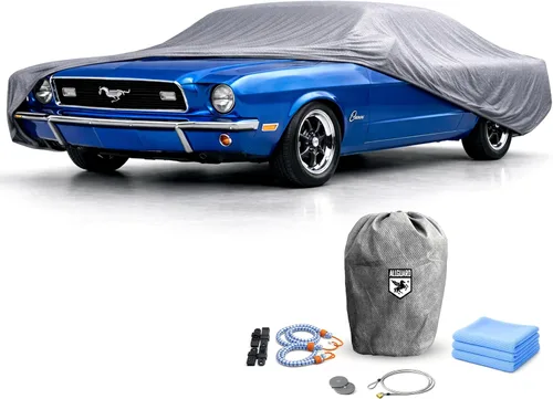 Vista 11 de Funda de coche para Ford Mustang 1ª generación (1964-1973), resistente a los arañazos, cubierta de interior de satén negro, material ultra suave