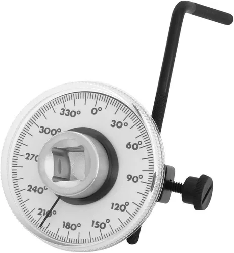 Vista 2 de Herramienta de medición de ángulo de llave dinamométrica de 1/2 pulgada, juego de llaves de medidor de par de torsión ajustable de 360° de 1/2
