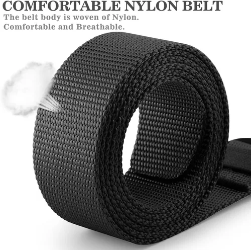 Vista 5 de Cinturón táctico, cinturón militar de nailon para hombres, con hebilla de liberación rápida resistente, cinturón de policía utilizado