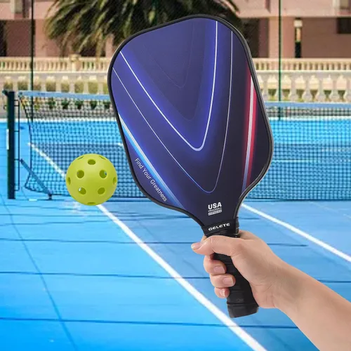Vista 7 de Juego de 2 paletas, 4 bolas de pickleball 2024, toallas de enfriamiento, banda para el sudor y mochila de pickleball, kit de jugador principiante