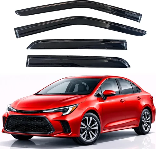 Vista 107 de KPY Moldura deflectora de viento con protección contra la lluvia compatible con Mazda CX-3 2016-2021 (CX3), 4 unidades, para ventana lateral