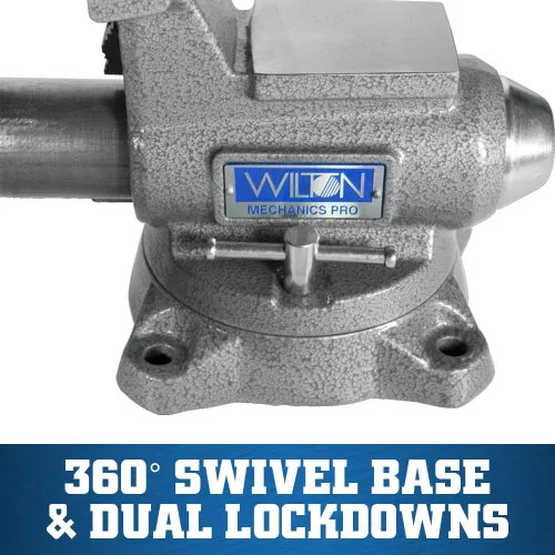 Vista 2 de Wilton Mechanics Pro Bench Vise, ancho de mandíbula de 4-1/2", abertura de mandíbula de 4", garganta de 3-1/2" (Modelo 845M)