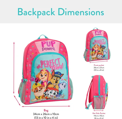 Vista 5 de Paw Patrol Mochila infantil Skye Chase Everest, Rosado, Mochilas de mochila