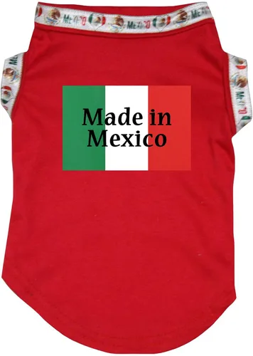 Vista 3 de Petitebella Camisa para perro cachorro con la bandera de Made in Mexico (XS, verde)