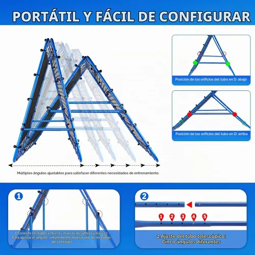 Vista 5 de Red de rebote de voleibol y béisbol, red de rebote de sóftbol, red de rebote de lacrosse de ajustes rápidos, equipo de práctica de rebote rápido