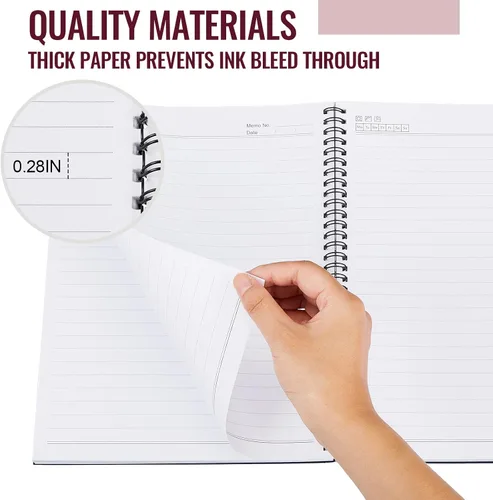 Vista 5 de Henoyso 5 cuadernos jumbo para zurdos de 100 hojas/200 páginas, libro de trabajo para zurdos de 11 x 9 pulgadas, cuaderno en espiral para zurdos