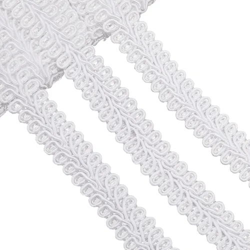 Vista 8 de Jutom Gimp - Trenza de 1/2 pulgada, 20 yardas, tejido de poliéster, adorno decorativo para disfraces, manualidades, costura, cortina, decoración