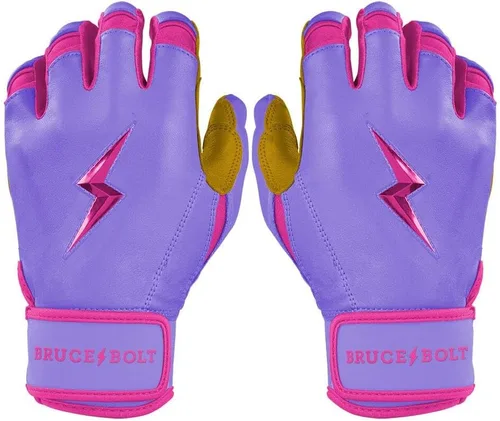 Vista 10 de BRUCE BOLT Signature Series - Guantes de bateo con puño corto, colección Signature Player, tallas para adultos y jóvenes
