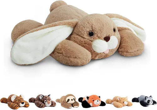Vista 21 de Niuniu Daddy Oso de peluche con peso de 24" 5 libras, animales de peluche para adultos y niños, juguete de peluche de oso grande, bonita almohada