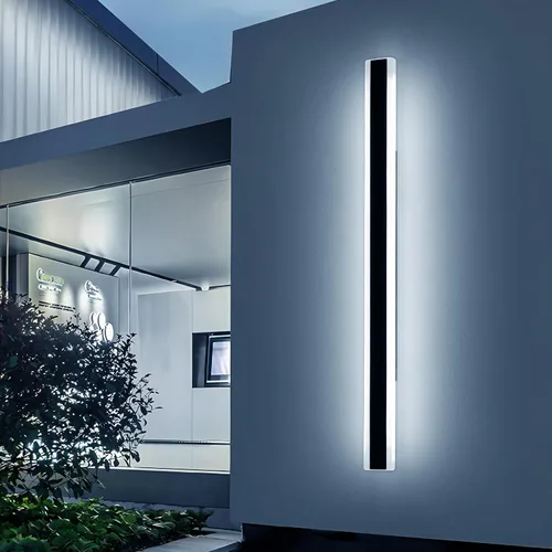 Vista 13 de Luces de Pared Modernas para Exterior de Casa, Apliques de Pared al Aire Libre de 23.6 Pulgadas, 3 Luces Color 3000K/4500K/6000K, Resistente al Agua