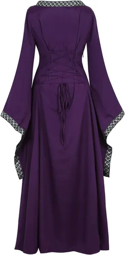 Vista 36 de Kranchungel - Vestidos renacentistas de estilo medieval/irlandés/campesino para mujer; disfraz de hada, para bailes