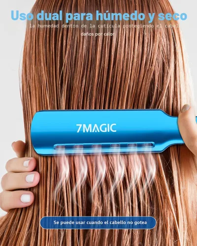 Vista 3 de 7MAGIC Nano Titanium - Plancha de pelo de 1.7 pulgadas para cabello grueso Azul