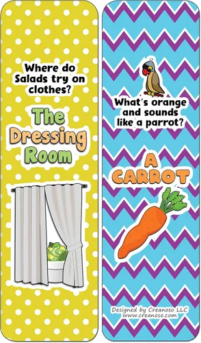 Vista 5 de Creanoso Divertidos marcapáginas de bromas de ensalada (paquete de 12) – Ideas de regalo de calidad premium para niños, adolescentes y adultos
