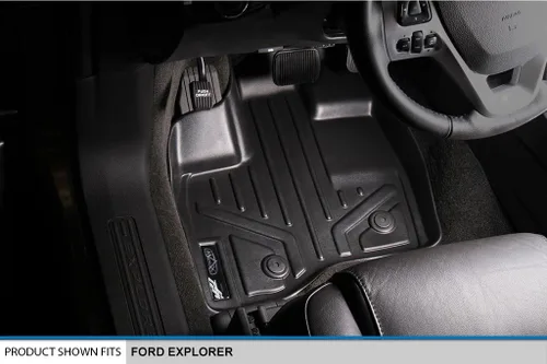 Vista 2 de MAXLINER - Tapetes para Ford, Juego de 3 filas sin segunda consola central, negro