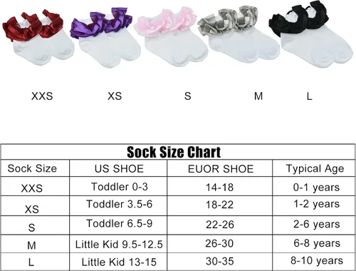 Vista 6 de TONGXiNHUA and three Chinese characters 8 Pairs Ruffle Socks for NewbornInfantToddlerLittle Girls