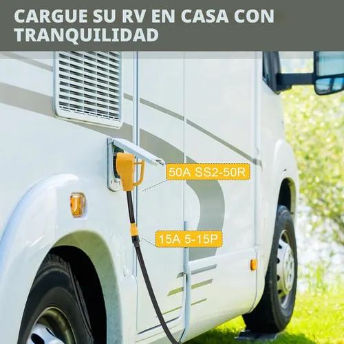 Vista 5 de Adaptador RV de 50 amperios a 110 con conector de bloqueo
