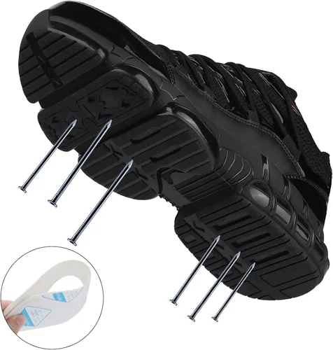 Vista 3 de Zapatos de punta de acero para hombres y mujeres, zapatos de punta compuesta, zapatos de seguridad indestructibles, ligeros, con puntera de acero
