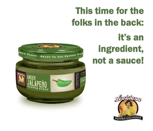 Vista 2 de Louisiana Pepper Exchange Salsa de puré de pimienta y jalapeño verde, condimento picante picante, a base de plantas, sin gluten, reemplaza a