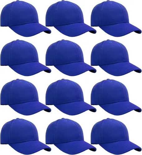 Vista 15 de Falari - 12 unidades de gorras de béisbol, lisas y de tamaño ajustable, venta al por mayor Verde militar