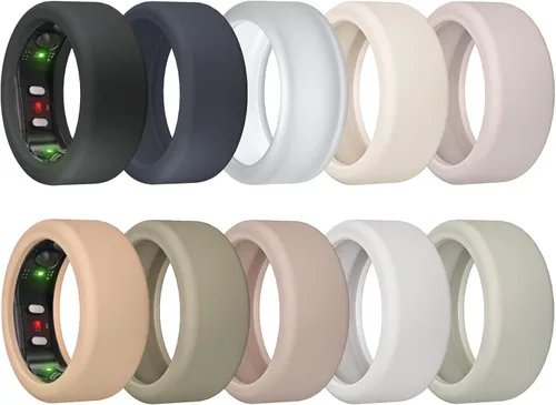 Vista 9 de Paquete de 10 fundas de anillo para RingConn Gen 3/Gen 2/Gen 1, protector de anillo de silicona elástica para RingConn Gen 2, accesorios