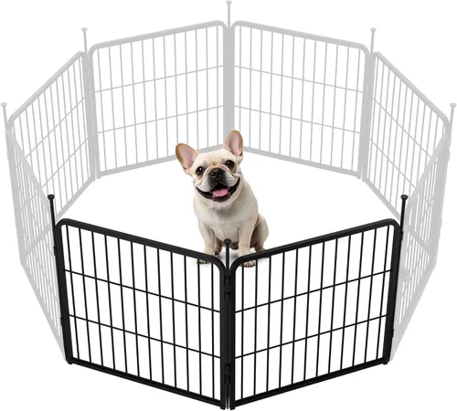 Vista 34 de SunsGrove - Cerca para perros para exteriores, corral resistente de 32 pulgadas con 2 paneles para perros pequeños y medianos, cerca de juego