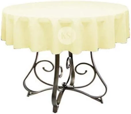 Vista 5 de Mantel redondo de poliéster de 72 pulgadas, disponible en más de 45 colores, ideal para restaurantes y superposiciones versátiles de eventos, elige