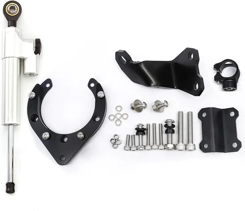 Vista 11 de PROCNC - Kit de soporte de montaje estabilizador de aluminio para motocicleta CNC para Yamaha MT07 FZ07 2020 2021 2022 2023 (negro + negro)