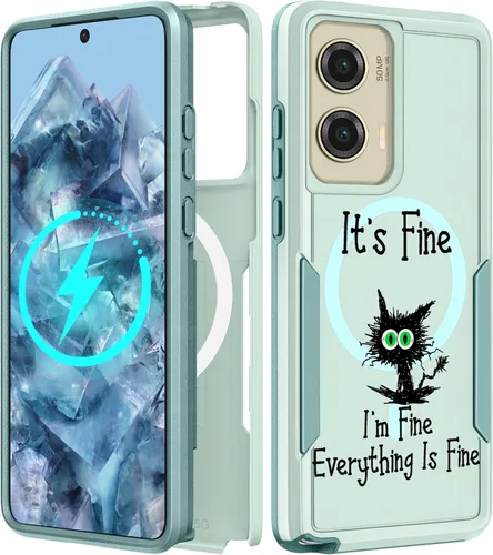 Vista 151 de Funda para Moto G 5G 2024 – Compatible con MagSafe para mujeres y niñas, bonita funda protectora magnética para teléfono, diseño femenino Kawaii