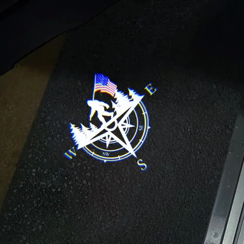 Vista 2 de 2 luces de logotipo HD para puerta de automóvil, proyector LED, luz de sombra de puerta, luz de bienvenida, emblema láser, logotipo, luces de charco