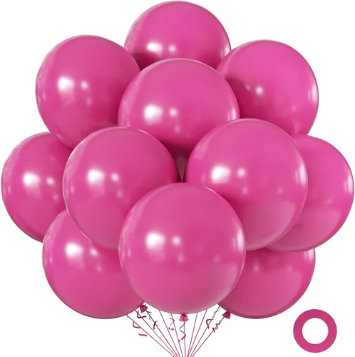 Vista 64 de KALOR Globos color morado ceniza de 18 pulgadas, 10 globos de látex mate, globos redondos grandes para bodas, baby shower, fiestas de cumpleaños