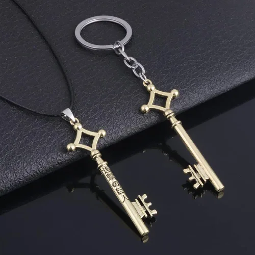 Vista 6 de FunBoat AOT Anime Erens - Llavero de cosplay Shingeki No Kyojin, regalo de Halloween para niños, niñas, adolescentes, mujeres y hombres